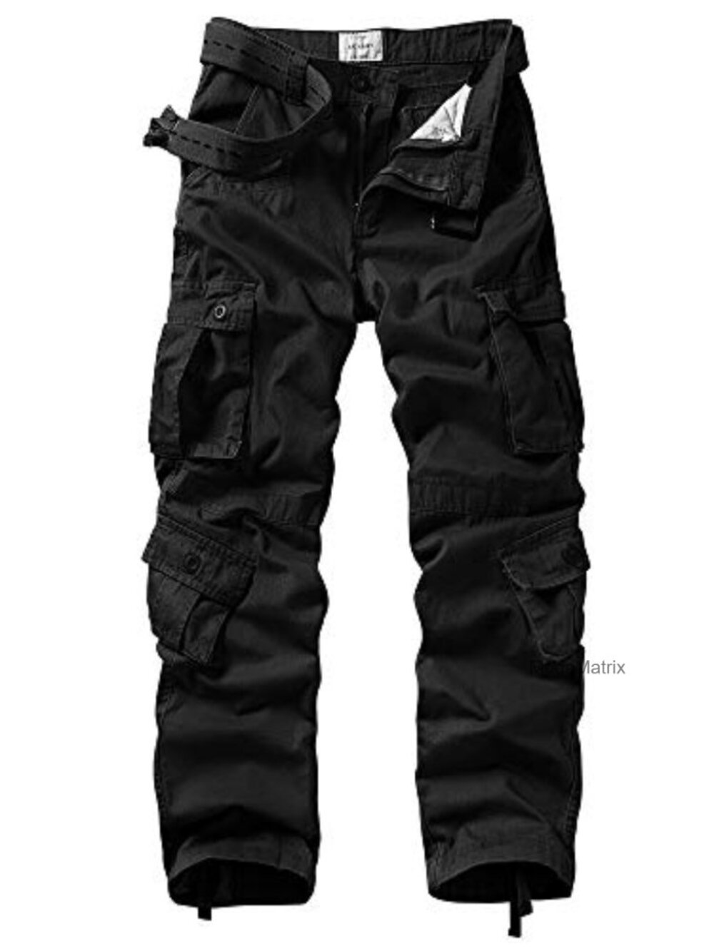 Men's Relaxed Fit Cotton Ripstop Cargo Pants with 8 Pockets